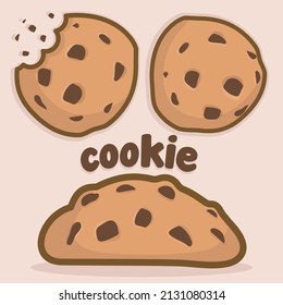 bitten top and side chocolate chip cookies