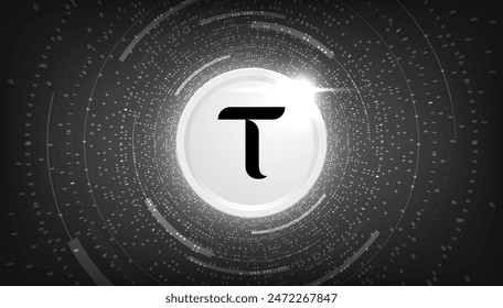 Bittensor (TAO) coin cryptocurrency concept banner background.