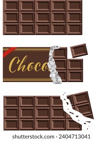 Barra de chocolate amargo conjunto de chocolate 3 tipos