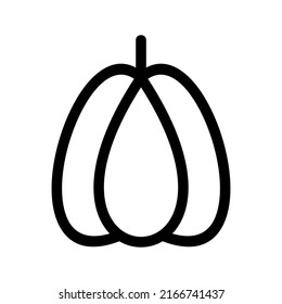 bitter gourd icon or logo isolated sign symbol vector illustration - high quality black style vector icons
