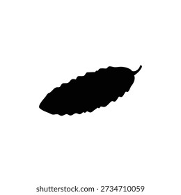 Bitter gourd silhouette icon vector illustration.




