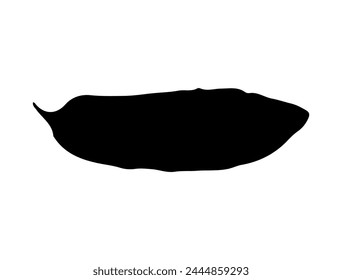 Bitter gourd silhouette vector art white background
