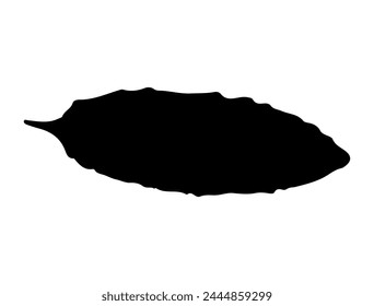 Bitter gourd silhouette vector art white background