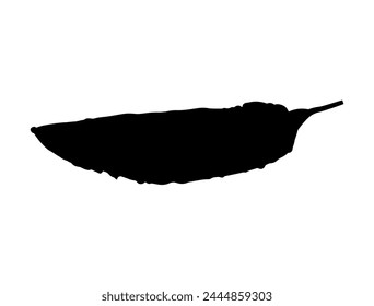 Bitter gourd silhouette vector art white background