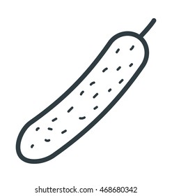 Bitter Gourd Vector Icon