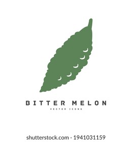 ilustración vectorial de icono de silueta de melón amarga