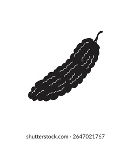 melão amargo silhueta vetor arte design ilustração
