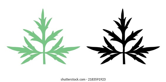 Bitter wormwood branch logo icon