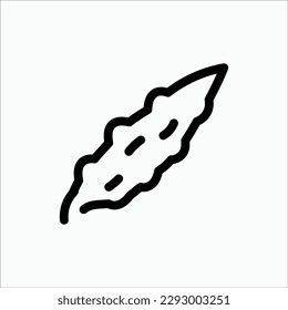 bittergourd icon, isolated icon in light background, perfect for website, blog, logo, graphic design, social media, UI, mobile app