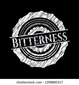 Bitterness chalkboard emblem written on a blackboard. Vector Illustration. Detailed.