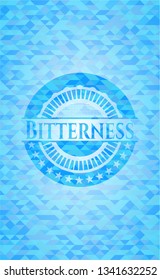 Bitterness light blue emblem with mosaic background