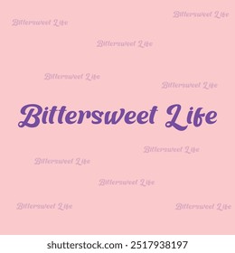 "BITTERSWEET LIFE" perfeito para adesivos, produtos e desenhos de vestuário. este design tipográfico oferece tipografia de alta qualidade, atraente, fácil de usar e escalável. Perfeito para suas necessidades de design.