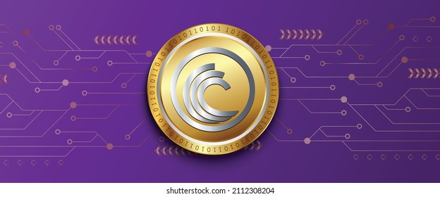 Bittorrent BTT Crypto currency technology vector illustration banner. Can be used as background, backdrop, poster, cover and print design template.