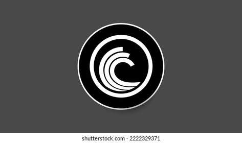 BitTorrent new, BTT, BTTOLD Token cryptocurrency logo on isolated background with copy space. 3d vector illustration of BitTorrent new, BTT, BTTOLD token icon banner design concept.