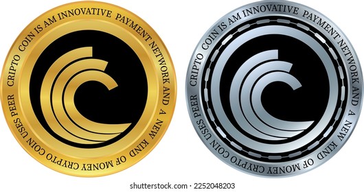 ilustraciones de vectores de monedas bittorrent-bttc. 3.ª ilustración