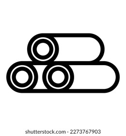 Bitumen roll icon outline vector. Roof repair. Top fixing