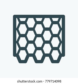 Bitumen shingles roof vector icon