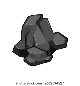bituminous coal ore cartoon. lignite subbituminous, combustion reserves, deposits geology bituminous coal ore sign. isolated symbol vector illustration