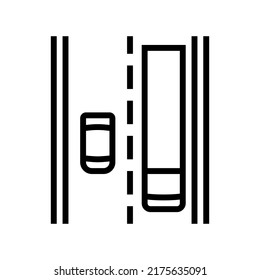 bituminous road line icon vector. bituminous road sign. isolated contour symbol black illustration
