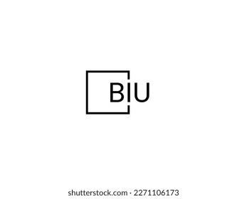 BIU Letter Initial Logo Design Vector Illustration