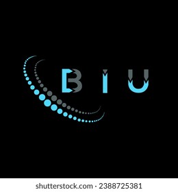 BIU letter logo creative design. BIU unique design.
