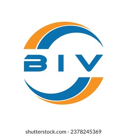 BIV letter logo design on a white background or Monogram logo design for entrepreneur and business.