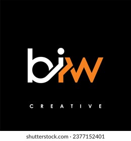 BIW Letter Initial Logo Design Template Vector Illustration