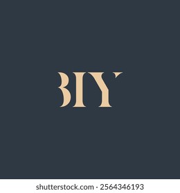 BIY abstract letter logo design. This logo is designed by three abstract letters.