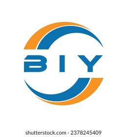 BIY letter logo design on a white background or Monogram logo design for entrepreneur and business.