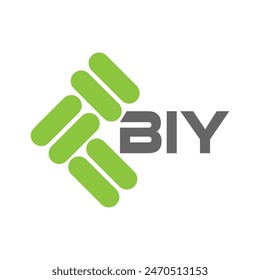 Diseño de Vector de logotipo de letra BIY, logotipo simple y moderno de BIY. Diseño lujoso del alfabeto BIY