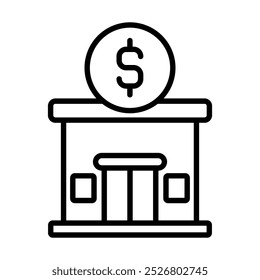 Biz Center icon line vector illustration
