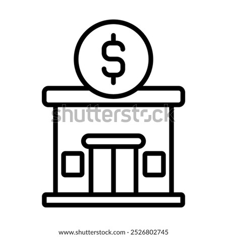 Biz Center icon line vector illustration