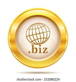 .biz icon. Internet button on white background. EPS10 vector. 