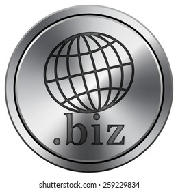 .biz icon. Internet button on white background. EPS10 Vector. 