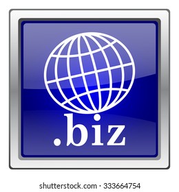 .biz icon. Internet button on white background. EPS10 vector.
