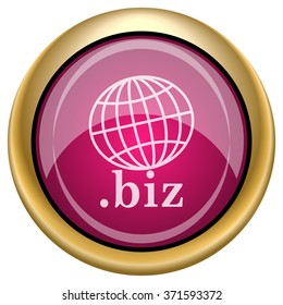 .biz icon. Internet button on white background. EPS10 vector.