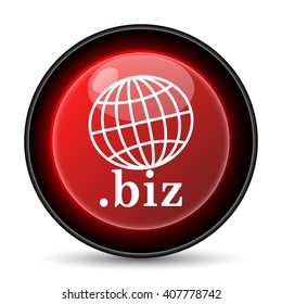 .biz icon. Internet button on white background. EPS10 vector