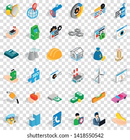 Biz icons set. Isometric style of 36 biz vector icons for web for any design