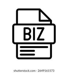 Ícone de resumo de negócios Ícone de abreviação de negócios Ícone de BIZ para marca comercial, comércio e uso digital informal.