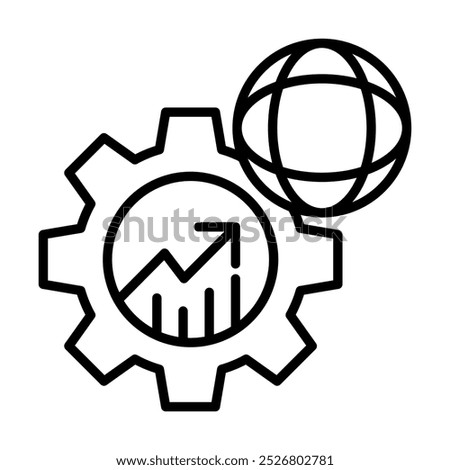 Biz Sphere icon line vector illustration