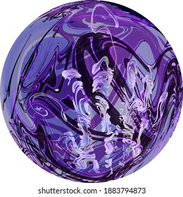 Bizarre abstract alien planet isolated on white background, layered eps10 vector illustration.
