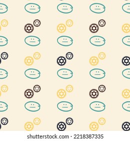 Bizarre Art Illustration Bright circle seamless pattern.