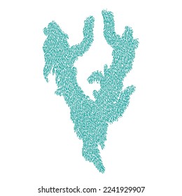 Bizarre decorative letter.Custom art font.