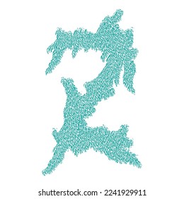 Bizarre decorative letter.Custom art font.