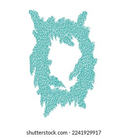 Bizarre decorative letter.Custom art font.