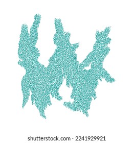Bizarre decorative letter.Custom art font.