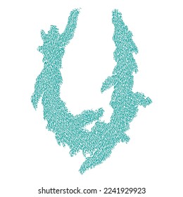 Bizarre decorative letter.Custom art font.