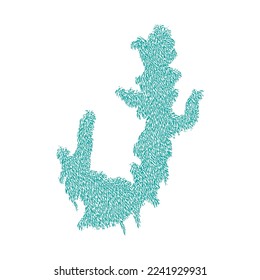 Bizarre decorative letter.Custom art font.