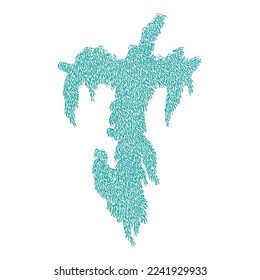 Bizarre decorative letter.Custom art font.