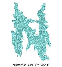 Bizarre decorative letter.Custom art font.